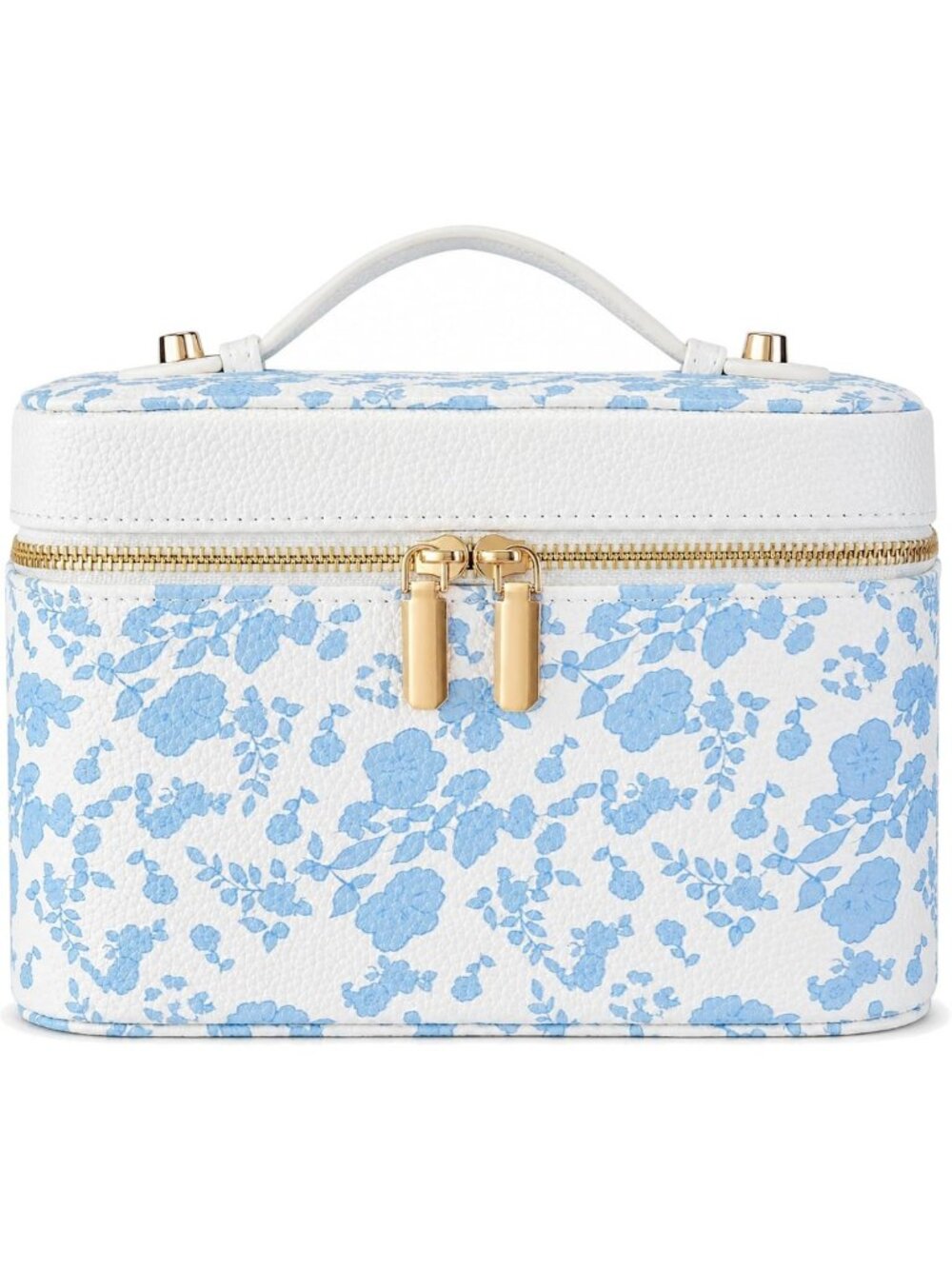 Waterproof Leather Makeup Bag | Travel Toiletry Organizer with Brush Holder